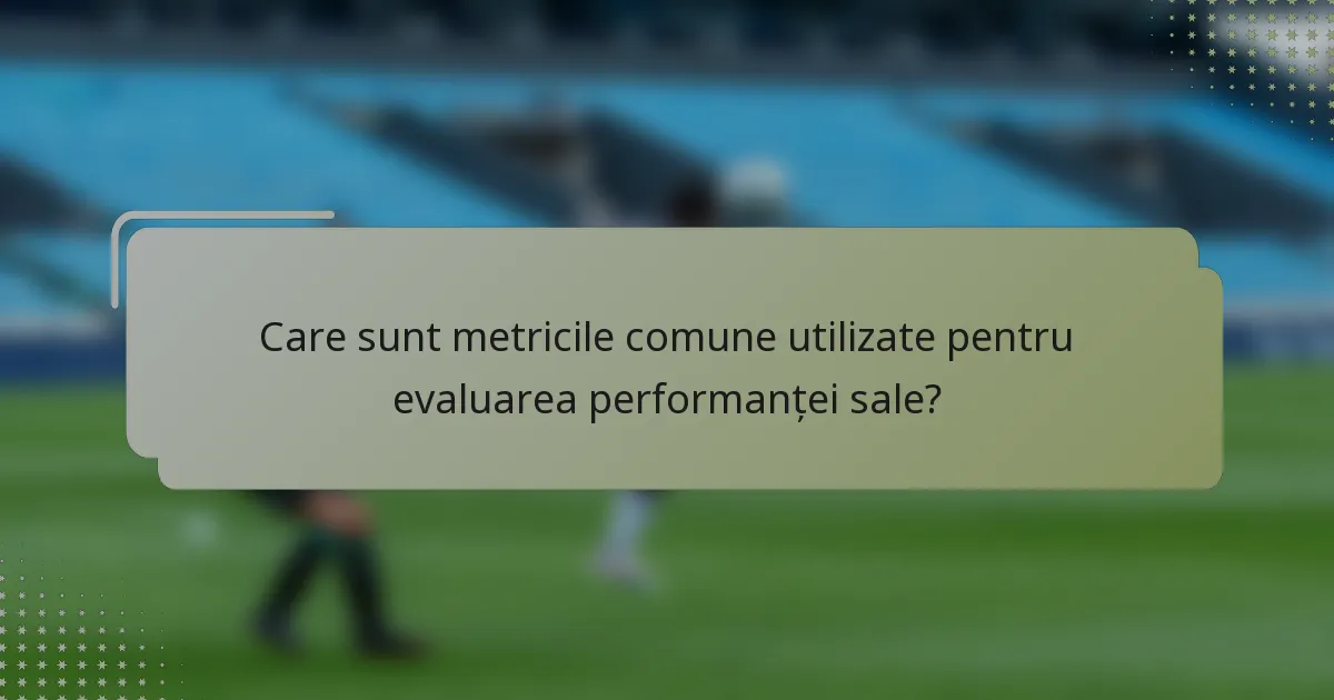 Care sunt metricile comune utilizate pentru evaluarea performanței sale?