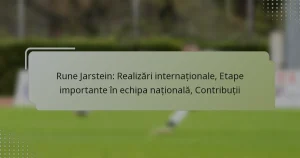 Rune Jarstein: Realizări internaționale, Etape importante în echipa națională, Contribuții
